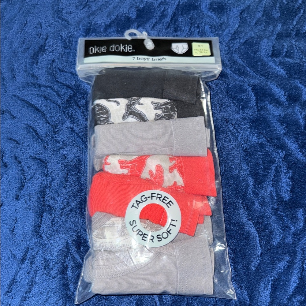 Okie Dokie Boys' Briefs - Black, Gray, Red